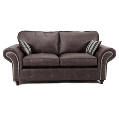 Oakland Leather 3+2 Sofa Set (Dark Brown)
