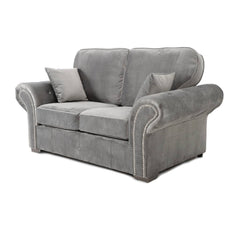 Oakland Full Back 3+2 Sofa Set in Grey Velvet