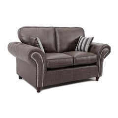 Oakland Leather 3+2 Sofa Set (Dark Brown)