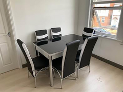 Black & White Turkish Style Dining Table & Chair