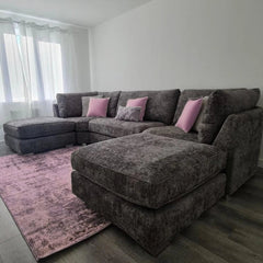 Bishop U-shape Sofa Full Back Grey